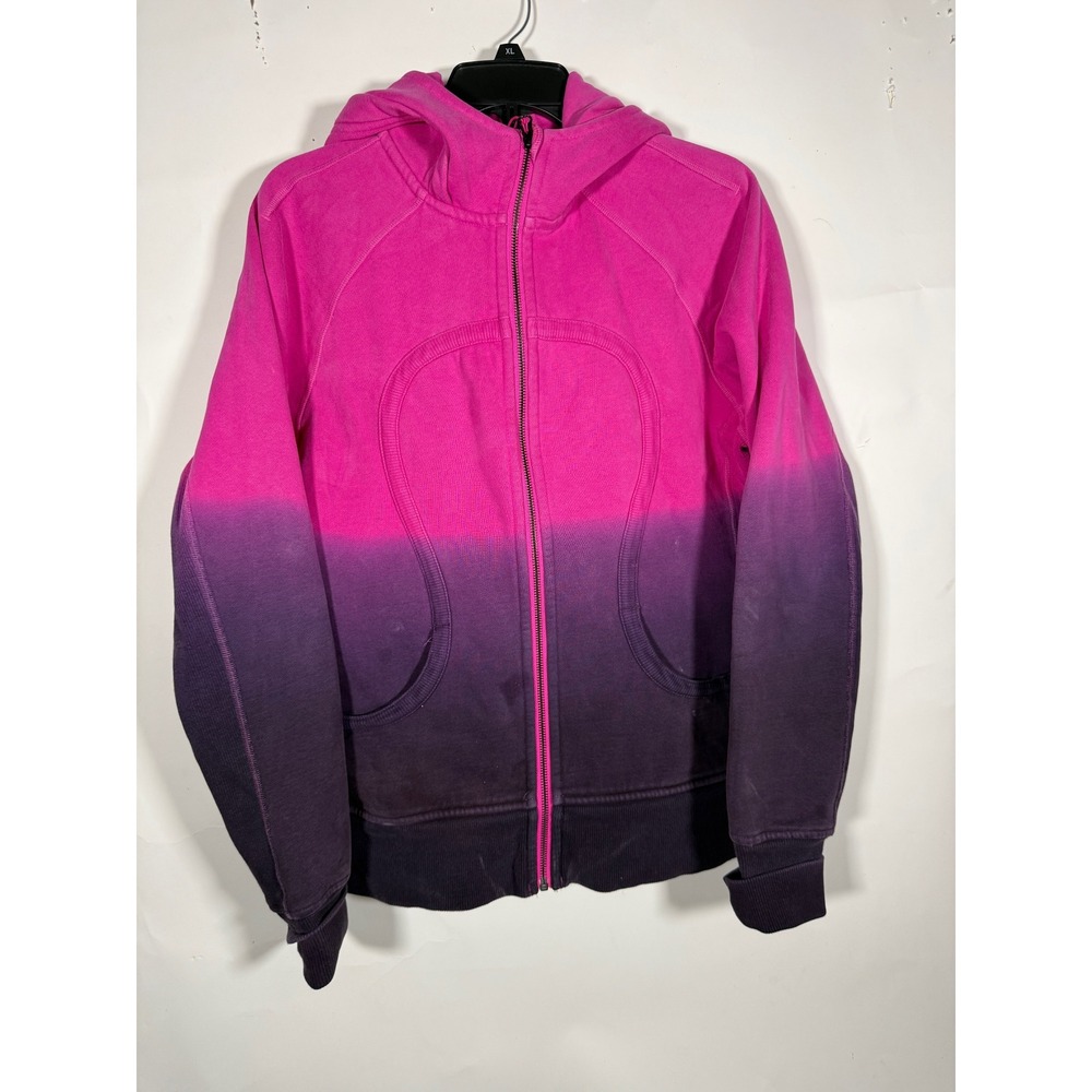 Lululemon Scuba Hoodie Special Edition Pink Purple Ombre Dip Dye Full Zip 10